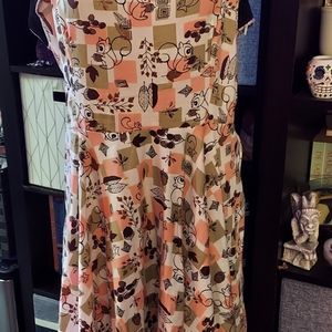Pinup Couture Retro Squirrel Dress 3x